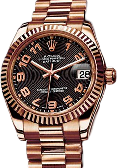 Rolex Архив Rolex 31mm Everose Gold 178275 Black