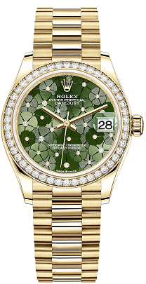 Rolex Datejust 26,29,31,34 mm OLIVE-GREEN FLORAL 31 mm 278288rbr-0038