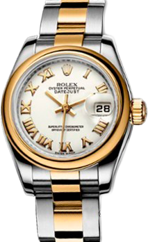 Rolex Архив Rolex Lady 26mm Steel and Yellow Gold 179163 White Rome