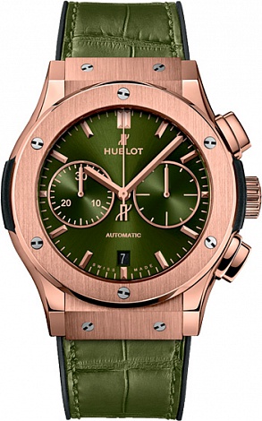 Hublot Classic Fusion Chronograph King Gold Green 521.OX.8980.LR Hublot Classic Fusion Chronograph King Gold Green 521.OX.8980.LR