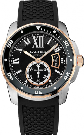 Cartier Calibre de Cartier Automatic Diver Steel Gold W7100055 Cartier Calibre de Cartier Automatic Diver Steel Gold W7100055