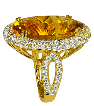 Jacob & Co. Jewelry High Jewelry Citrine Diamond Ring 91327323