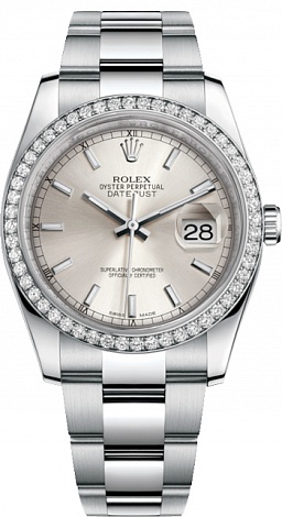 Rolex Datejust 36,39,41 mm 36mm Steel and White Gold 116244