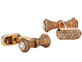 Jacob & Co. Jewelry Men's Cufflinks Cognac & White Diamond Cufflinks Cufflinks 91121237