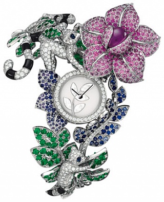 Van Cleef & Arpels Архив Van Cleef & Arpels High Jewellery Timepiece Makis Decor White Lemur