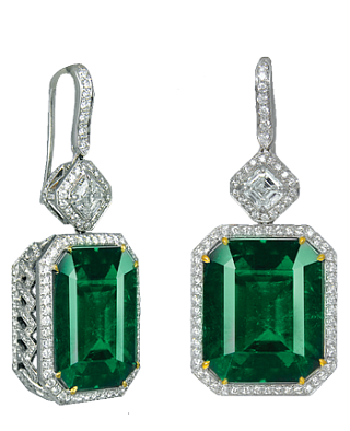 Jacob & Co. Jewelry Magnificent Gems Emerald Diamond Earrings 91224949