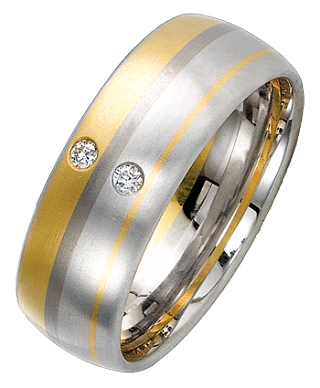 Jacob & Co. Jewelry Men's Rings Two Tone Gold Wedding Band Rings 90502309