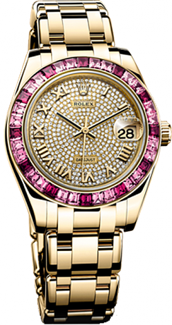 Rolex Datejust Special Edition Lady Pearlmaster 34 mm Yellow Gold 81348SARO-72848