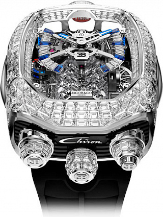 Jacob & Co. Watches Grand Complication Masterpieces Bugatti Chiron Baguette Sapphire Markers BU800.30.BD.BD.A