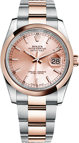 Rolex Datejust 36,39,41 mm 36 mm Steel and Everose Gold 116201-0059