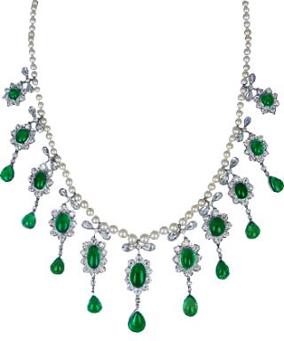 Jacob & Co. Jewelry High Jewelry Emerald Pearl Necklace 91226065
