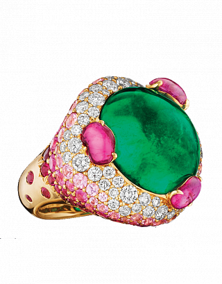 Emerald Cocktail Ring 01