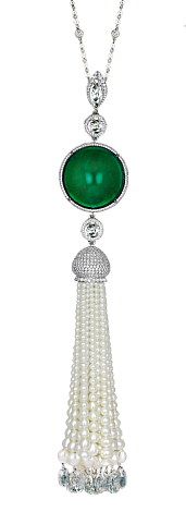 Jacob & Co. Jewelry Magnificent Gems Emerald Tassel Necklace 91224688