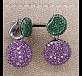 TENTATION Macaroon Sappire Amethyst Earrings 18K WG 750 02