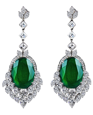 Jacob & Co. Jewelry Magnificent Gems Drop Emerald Earrings 91226034