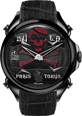 Jacob & Co. Watches Gents Collection PALATIAL FIVE TIME ZONE PIRATE 100.500.11.NS.NU.1NS
