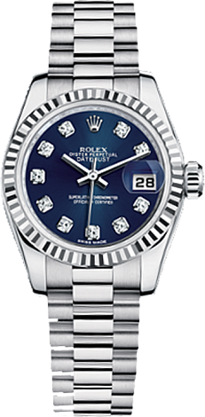 Rolex Datejust 26,29,31,34 mm Lady 26mm White Gold 179179-0021