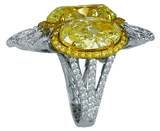 Jacob & Co. Jewelry High Jewelry Diamond Cocktail Rign with Yellow Oval Cut Diamonds 91327339