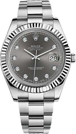 Rolex Datejust 36,39,41 mm Datejust II 41 mm Steel and White Gold 116334-0009