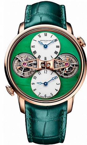 Arnold & Son Instrument Collection DOUBLE TOURBILLON JADE RED GOLD 1DTAR.Z01A.C120R