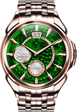 Jacob & Co. Watches Gents Collection PALATIAL CLASSIC BIG DATE MINERAL CRYSTAL DIAL PC400.40.NS.MG.A40AA