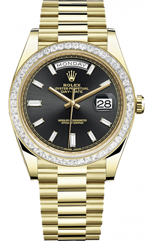 Rolex Day-Date 40 mm Yellow Gold Baguette 228398tbr-0001
