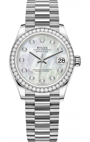 Rolex Datejust 26,29,31,34 mm 31 mm White gold Diamonds 278289rbr-0005