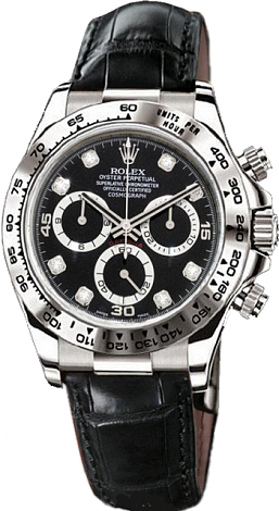 Rolex Архив Rolex Cosmograph 40mm White Gold 116519 Black Diamond Dial