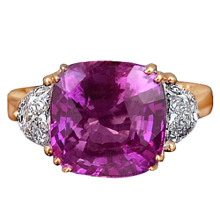 Jacob & Co. Jewelry Magnificent Gems Three Stone Pink Sapphire Ring 91226048