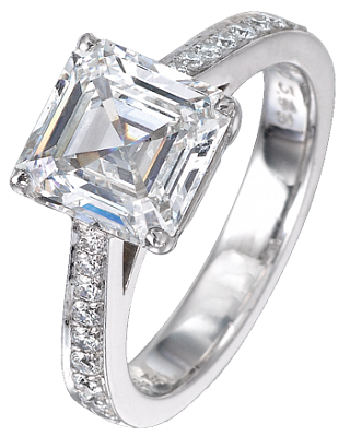 Jacob & Co. Jewelry Bridal Square Emerald-Cut Diamond Solitaire 90403198