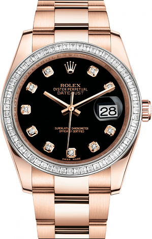 Rolex Datejust 36,39,41 mm Oyster 36 mm Everose gold diamonds 116285bbr-0005