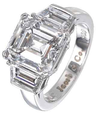 Jacob & Co. Jewelry Bridal Emerald-Cut Diamond Solitaire 90713354