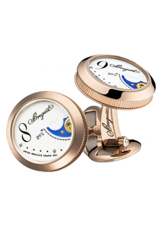 Breguet Accessories Email Grand Feu cufflinks pink gold 9905BR7787