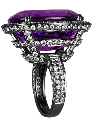 Jacob & Co. Jewelry High Jewelry Amethyst Diamond Ring 91327319