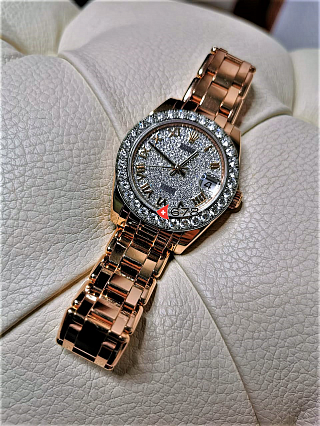 Lady Pearlmaster 34 mm Everose Gold 01