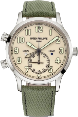 Patek Philippe Complicated Watches 42 mm Pilot Travel Time White Gold / Ivory 5524G-010 Patek Philippe Complicated Watches 42 mm Pilot Travel Time White Gold / Ivory 5524G-010