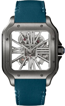 Cartier Santos de Cartier skeleton, large,steel WHSA0023 Cartier Santos de Cartier skeleton, large,steel WHSA0023