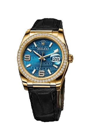 Rolex Datejust Special Edition 36 mm Yellow Gold 116188 Blue