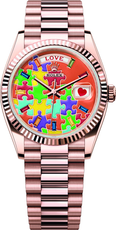 Rolex Day-Date Puzzle 36 mm Everose gold 128235-0063 Rolex Day-Date Puzzle 36 mm Everose gold 128235-0063