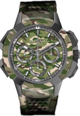 Jacob & Co. Watches Epic X 44mm Tri-Compax Green Camo EC440.20.AB.AA.A Jacob & Co. Watches Epic X 44mm Tri-Compax Green Camo EC440.20.AB.AA.A