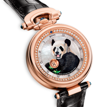 Bovet Miniature Painting Art Jumping Hours Panda Bovet Miniature Painting Art Jumping Hours Panda