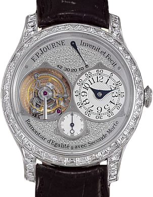 F. P. Journe Jewellery Tourbillon Souverain Serti  Pt-D-BlCroco