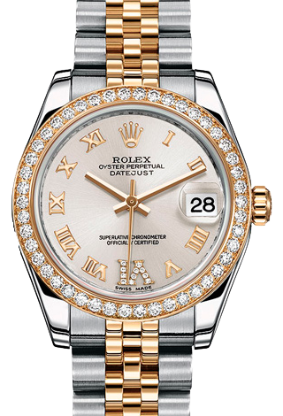 Rolex Datejust 26,29,31,34 mm 31mm Steel and Yellow Gold 178383 Silver