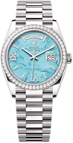 Rolex Day-Date 36 mm, platinum and diamonds 128349rbr-0031