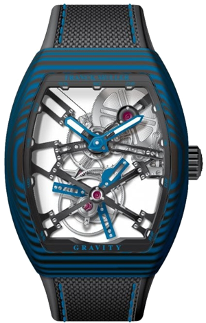 Franck Muller Gravity Skeleton Tourbillon Blue Carbon V 45 T GR CS SQT CARBONE BL (NR) (NR.BL)