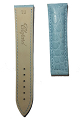 Chopard Ремень для часов Chopard Голубой Алигатор 18х16 Happy Sport