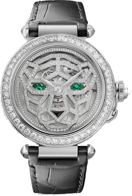 Cartier Pasha de Cartier skeleton,panther, 41 mm,white gold  HPI01358