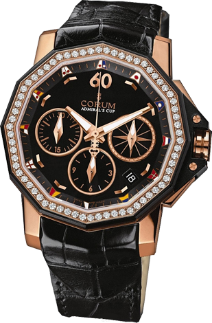 Corum Admiral`s Cup Challenger 40 Chrono Diamonds 984.970.85/0081 PN13 Corum Admiral`s Cup Challenger 40 Chrono Diamonds 984.970.85/0081 PN13