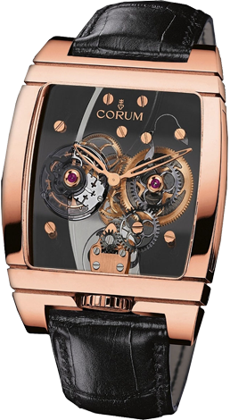 Corum Golden Bridge Golden Tourbillon Panoramique Grey Sapphire 382.870.55/0F01 0000 Corum Golden Bridge Golden Tourbillon Panoramique Grey Sapphire 382.870.55/0F01 0000