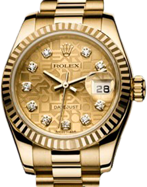 Rolex Datejust 26,29,31,34 mm Lady 26mm Yellow Gold 179178 Champagne D